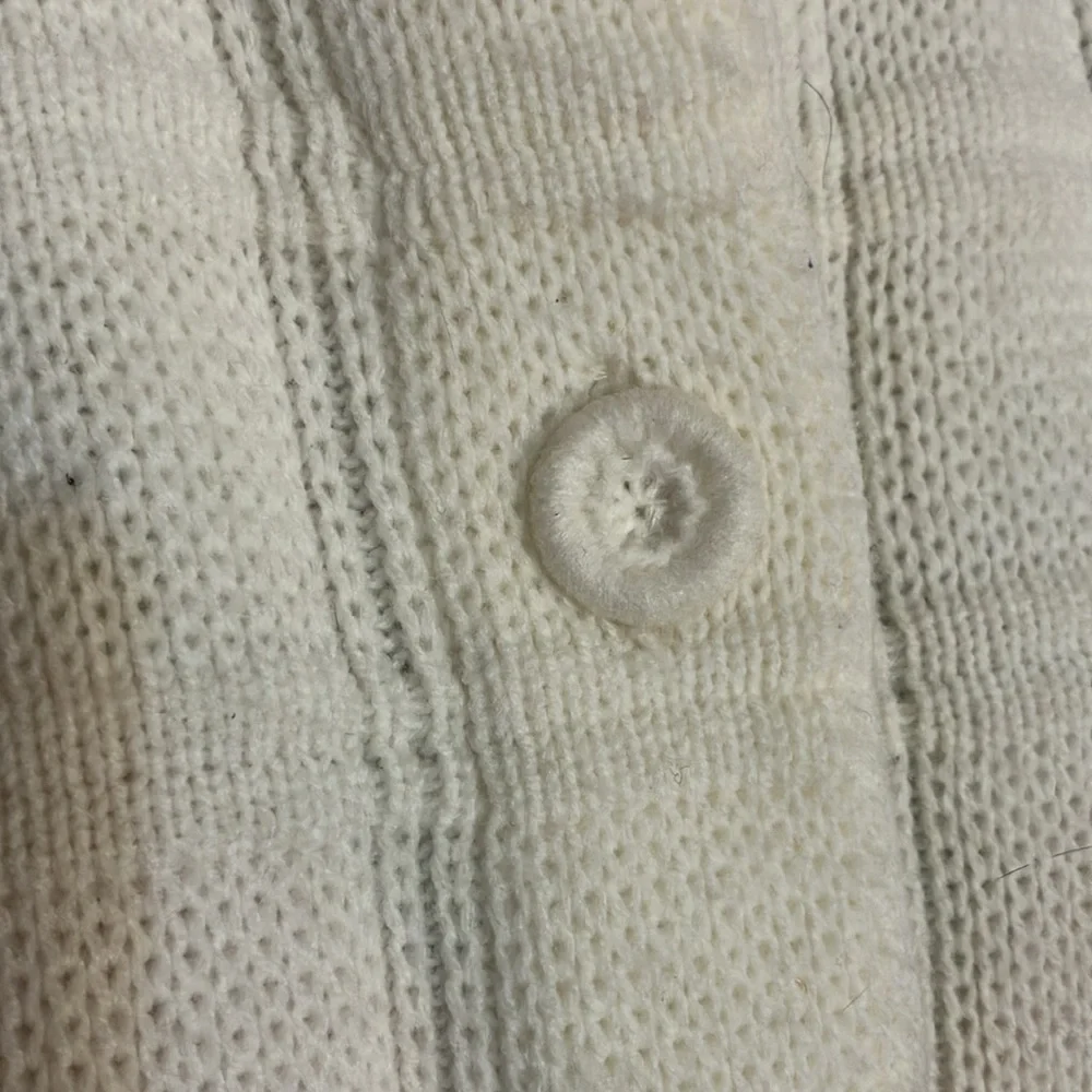 1960’s 1950’s cardigan Kimlow like new white cream plaid sweater M